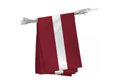 Guirlande pavoisement Lettonie en maille polyester