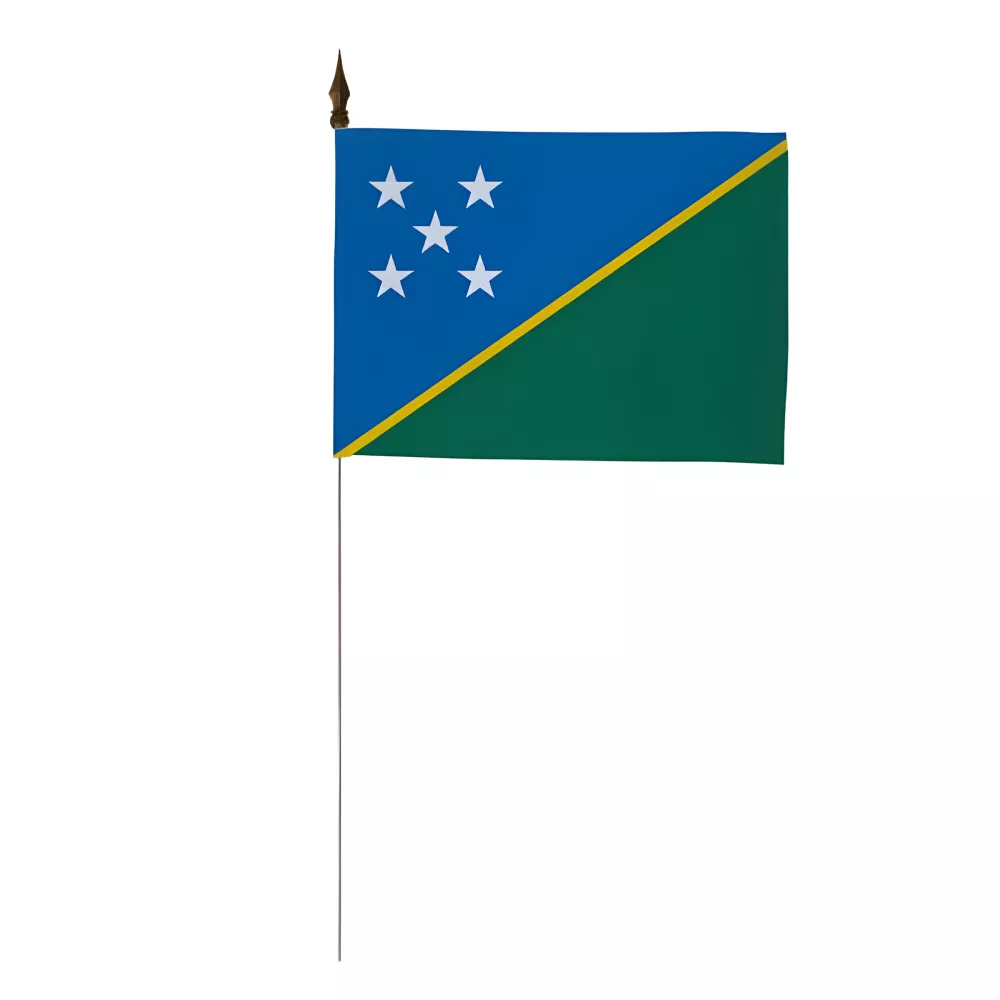 Drapeau de table Salomon 10 x 15 cm polyester avec tige métal