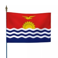 Drapeau Kiribati en maille polyester avec hampe