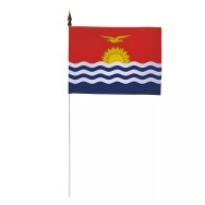 Drapeau de table Kiribati 10 x 15 cm avec tige métal