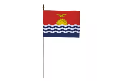 Drapeau de table Kiribati 10 x 15 cm avec tige métal