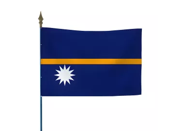 Drapeau Nauru en maille polyester avec hampe