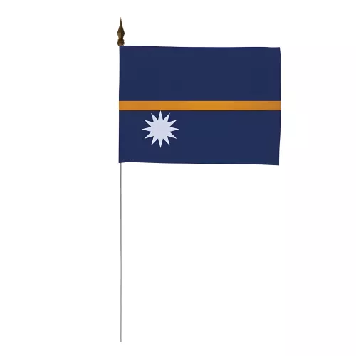 Drapeau de table Nauru 10 x 15 cm polyester