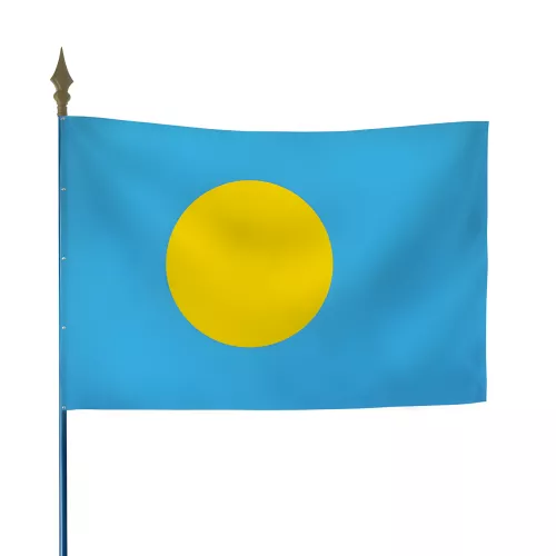 Drapeau Palau en maille polyester avec hampe