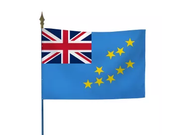 Drapeau Tuvalu en maille polyester avec hampe