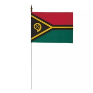 Drapeau de table Vanuatu 10 x 15 cm polyester avec tige métal