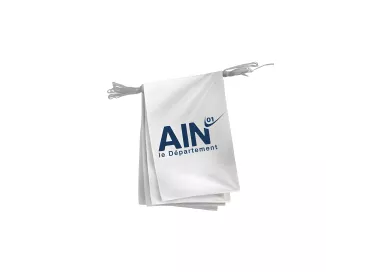 Guirlande du Conseil Départemental de l'Ain en polyester