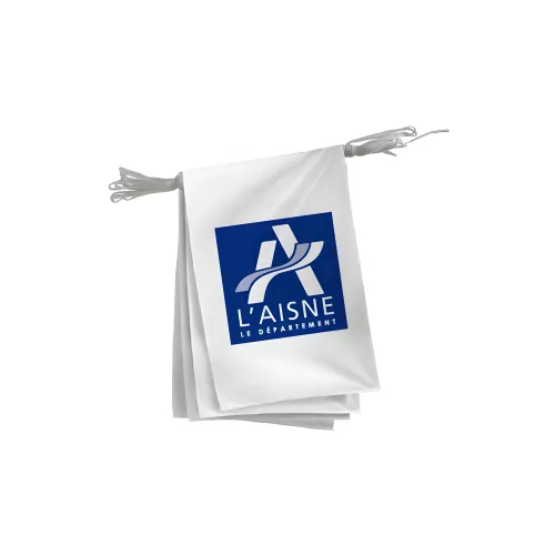 Guirlande du Conseil Départemental de l'Aisne en polyester