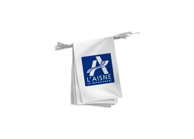 Guirlande du Conseil Départemental de l'Aisne en polyester