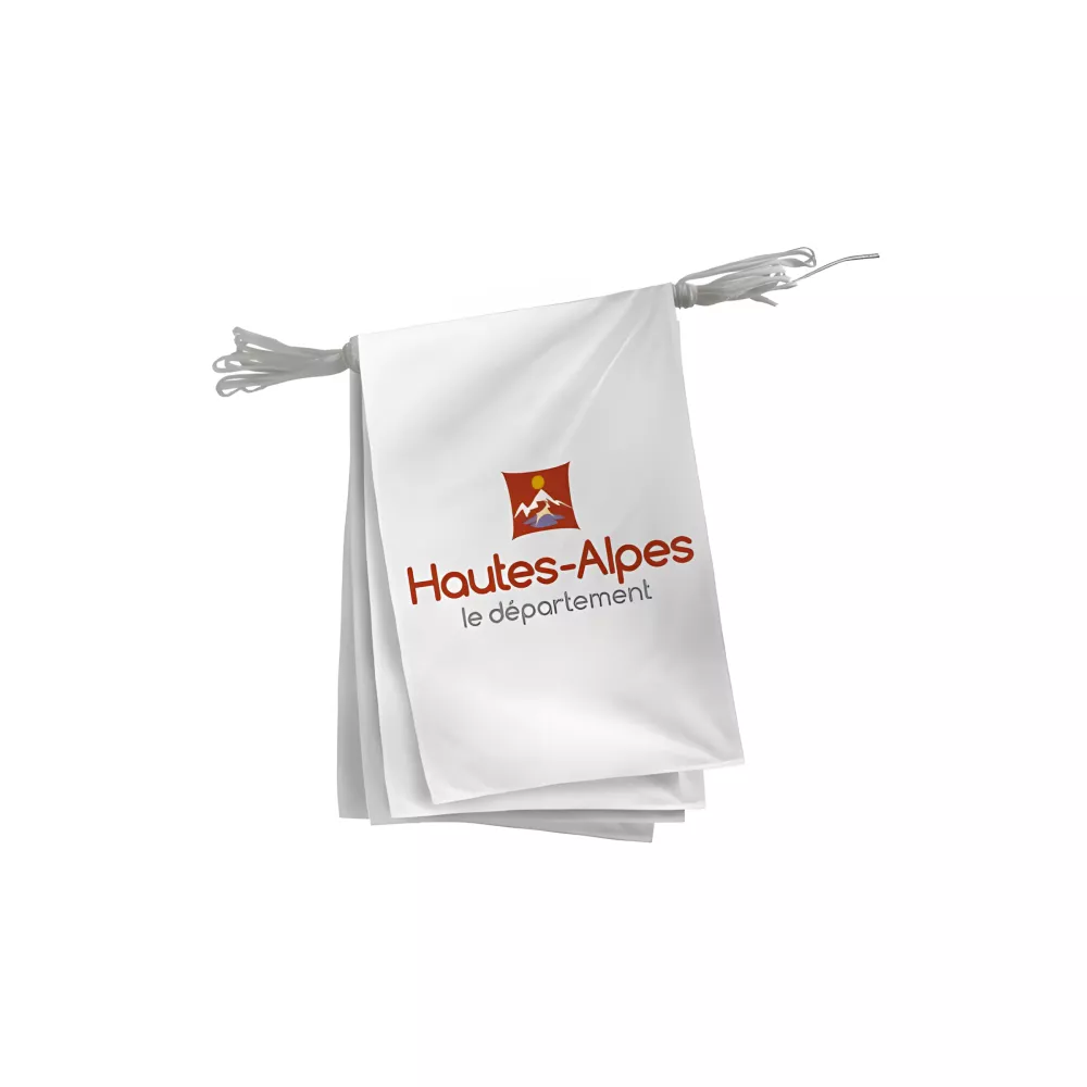 Guirlande du Conseil Départemental des Hautes-Alpes en polyester Guirlande du Conseil Départemental des Hautes-Alpes en polyester