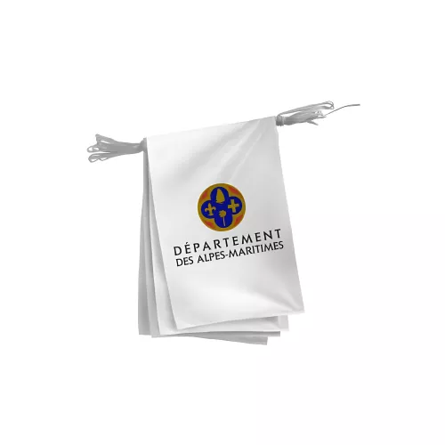 Guirlande département Alpes-Maritimes en polyester 20 x 30 cm