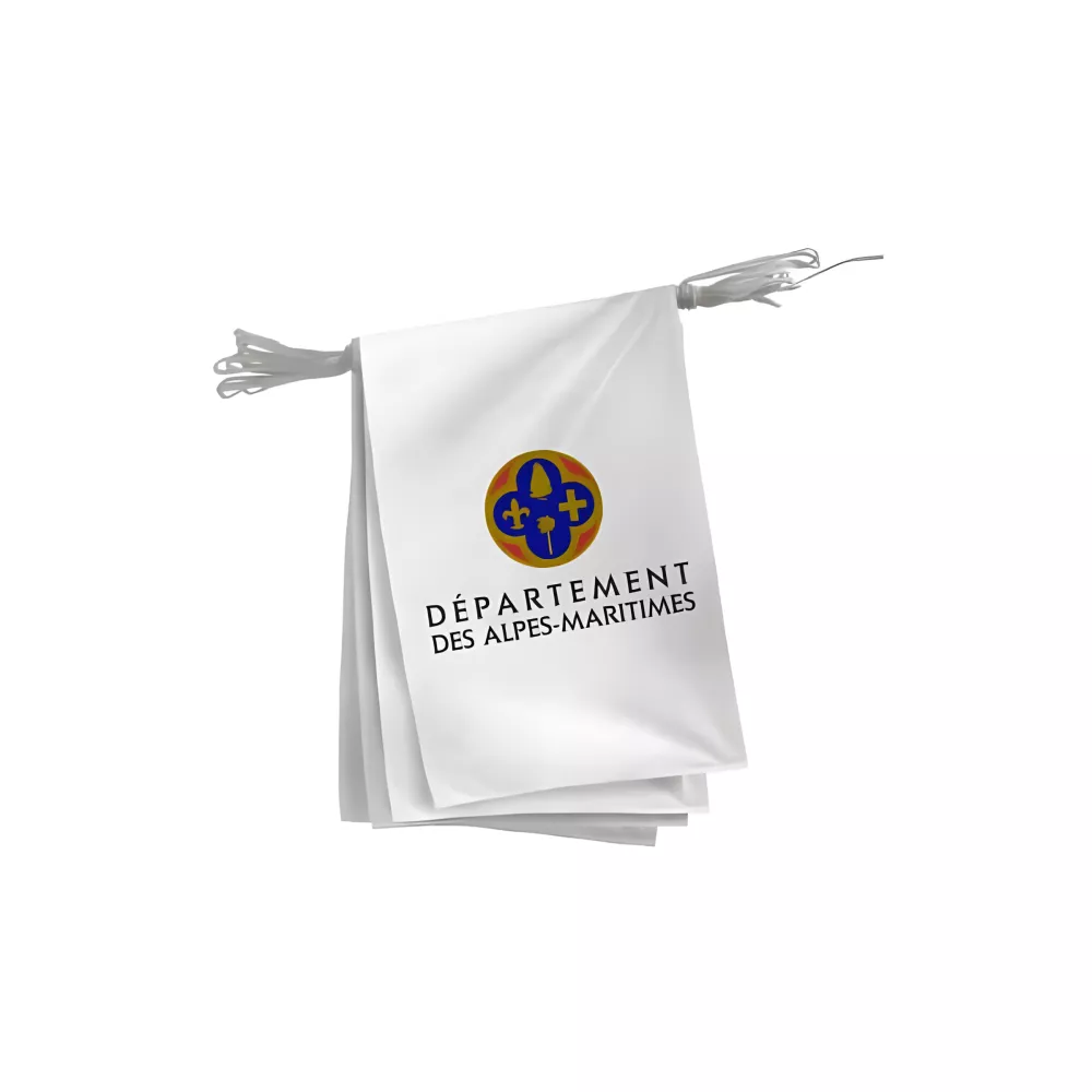 Guirlande département Alpes-Maritimes en polyester 20 x 30 cm Guirlande département Alpes-Maritimes en polyester 20 x 30 cm