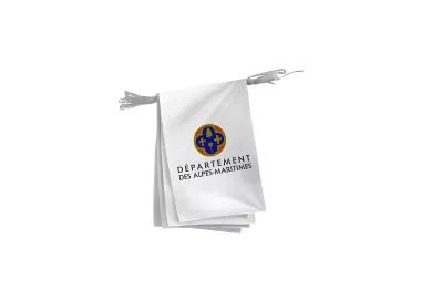 Guirlande département Alpes-Maritimes en polyester 20 x 30 cm