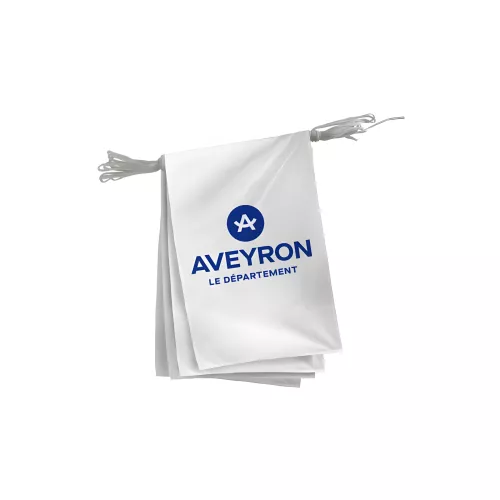 Guirlande du Conseil Départemental de l'Aveyron en polyester