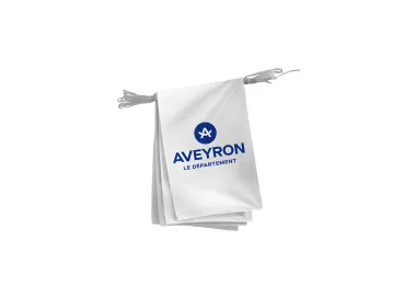Guirlande du Conseil Départemental de l'Aveyron en polyester