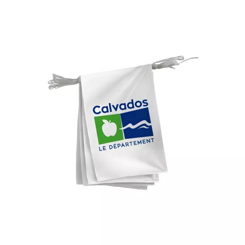 Guirlande du Conseil Départemental du Calvados en maille polyester