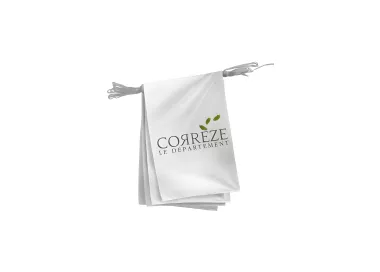 Guirlande Conseil Départemental Corrèze en maille polyester