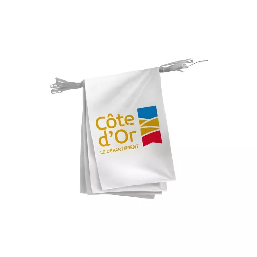 Guirlande du Conseil Départemental de la Côte d'Or en maille polyester