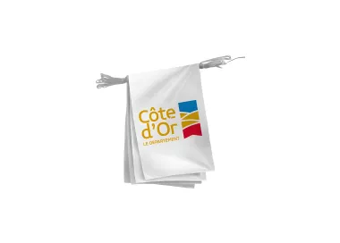 Guirlande du Conseil Départemental de la Côte d'Or en maille polyester