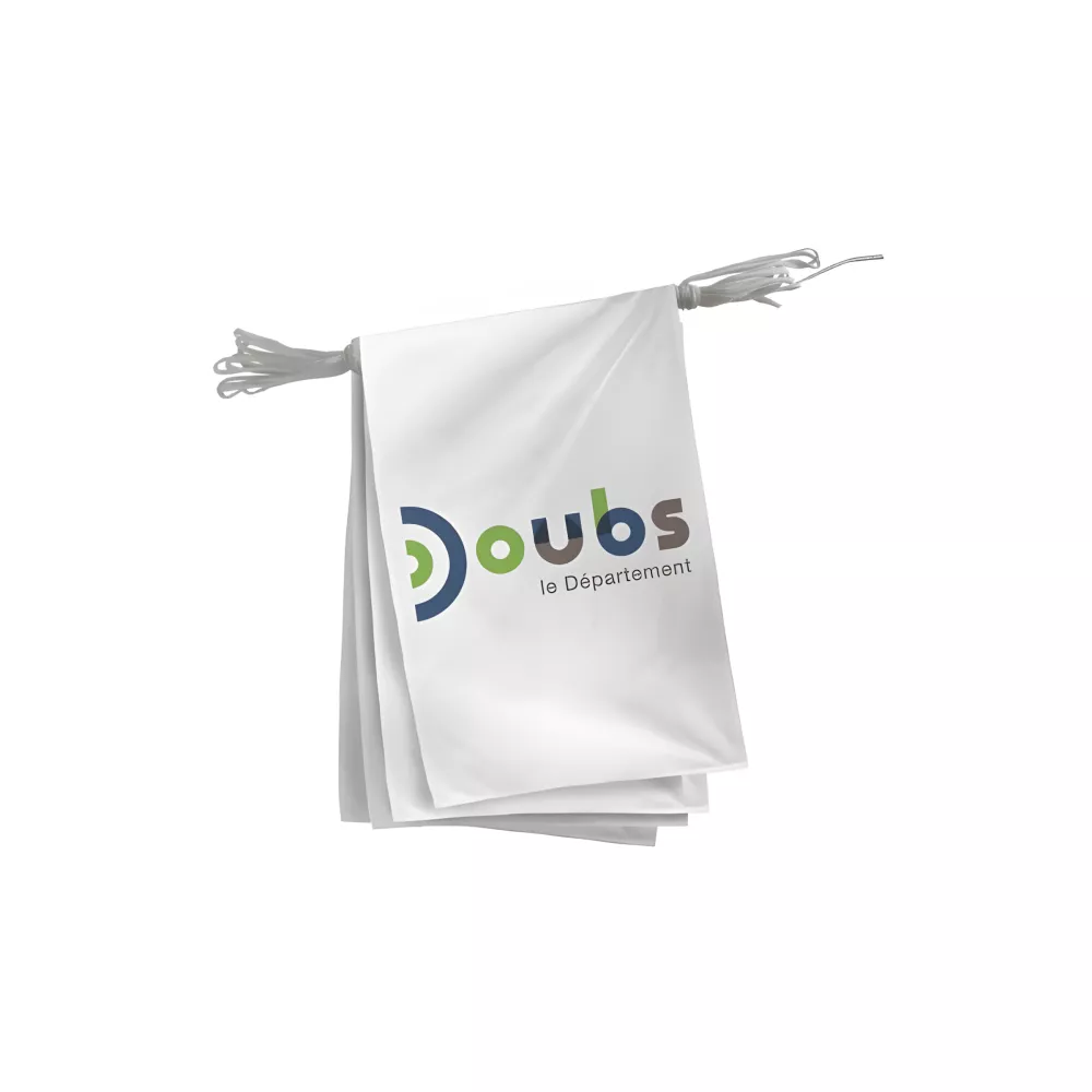 Guirlande du Conseil Départemental du Doubs en polyester Guirlande du Conseil Départemental du Doubs en polyester