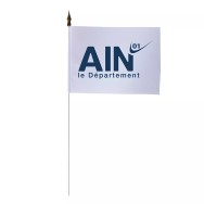 Drapeau de table Conseil Départemental de l'Ain 10 x 15 cm polyester