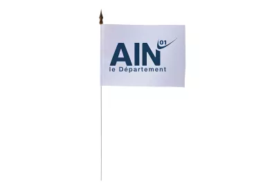 Drapeau de table Conseil Départemental de l'Ain 10 x 15 cm polyester