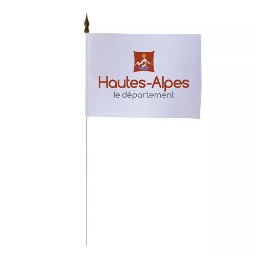 Drapeau de table Conseil Départemental Hautes-Alpes 10 x 15 cm polyester