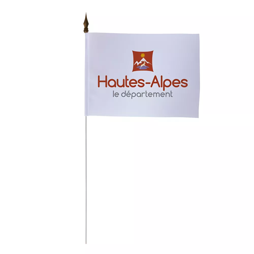 Drapeau de table Conseil Départemental Hautes-Alpes 10 x 15 cm polyester Drapeau de table Conseil Départemental Hautes-Alpes 10 x 15 cm polyester
