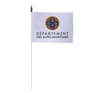 Drapeau de table Conseil Départemental Alpes-Maritimes 10 x 15 cm polyester