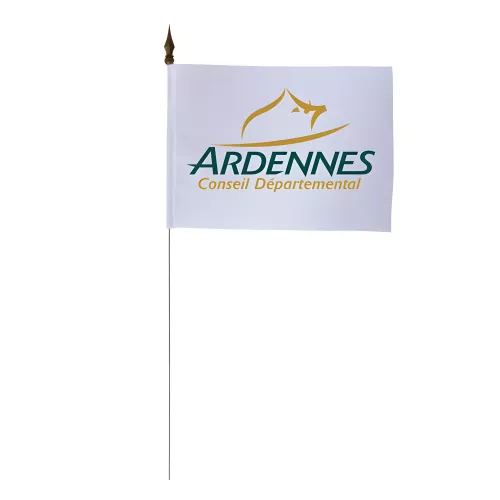 Drapeau de table Conseil Départemental Ardennes 10 x 15 cm polyester