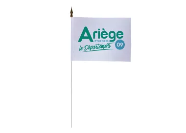 Drapeau de table Conseil Départemental Ariège 10 x 15 cm polyester