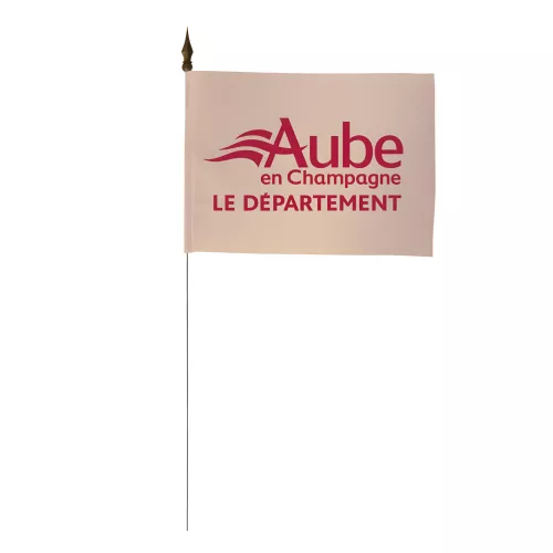 Drapeau de table Conseil Départemental Aube 10 x 15 cm polyester