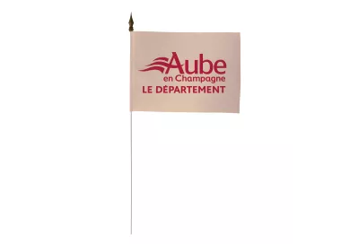 Drapeau de table Conseil Départemental Aube 10 x 15 cm polyester
