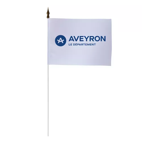 Drapeau de table Conseil Départemental Aveyron 10 x 15 cm polyester
