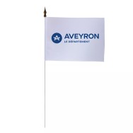 Drapeau de table Conseil Départemental Aveyron 10 x 15 cm polyester