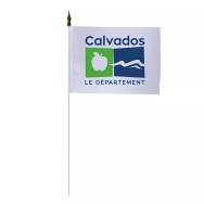 Drapeau de table Conseil Départemental Calvados 10 x 15 cm polyester