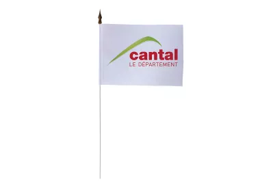Drapeau de table Conseil Départemental Cantal 10 x 15 cm polyester