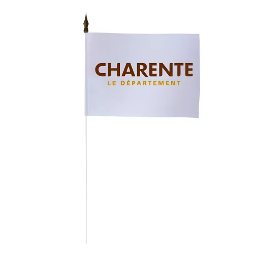 Drapeau de table Conseil Départemental Charente 10 x 15 cm polyester
