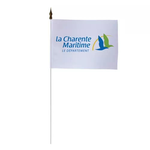 Drapeau de table Conseil Départemental Charente-Maritime 10 x 15 cm polyester