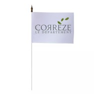 Drapeau de table Conseil Départemental Corrèze 10 x 15 cm maille polyester