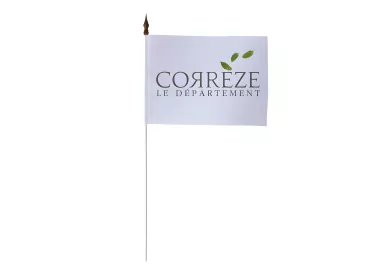 Drapeau de table Conseil Départemental Corrèze 10 x 15 cm maille polyester