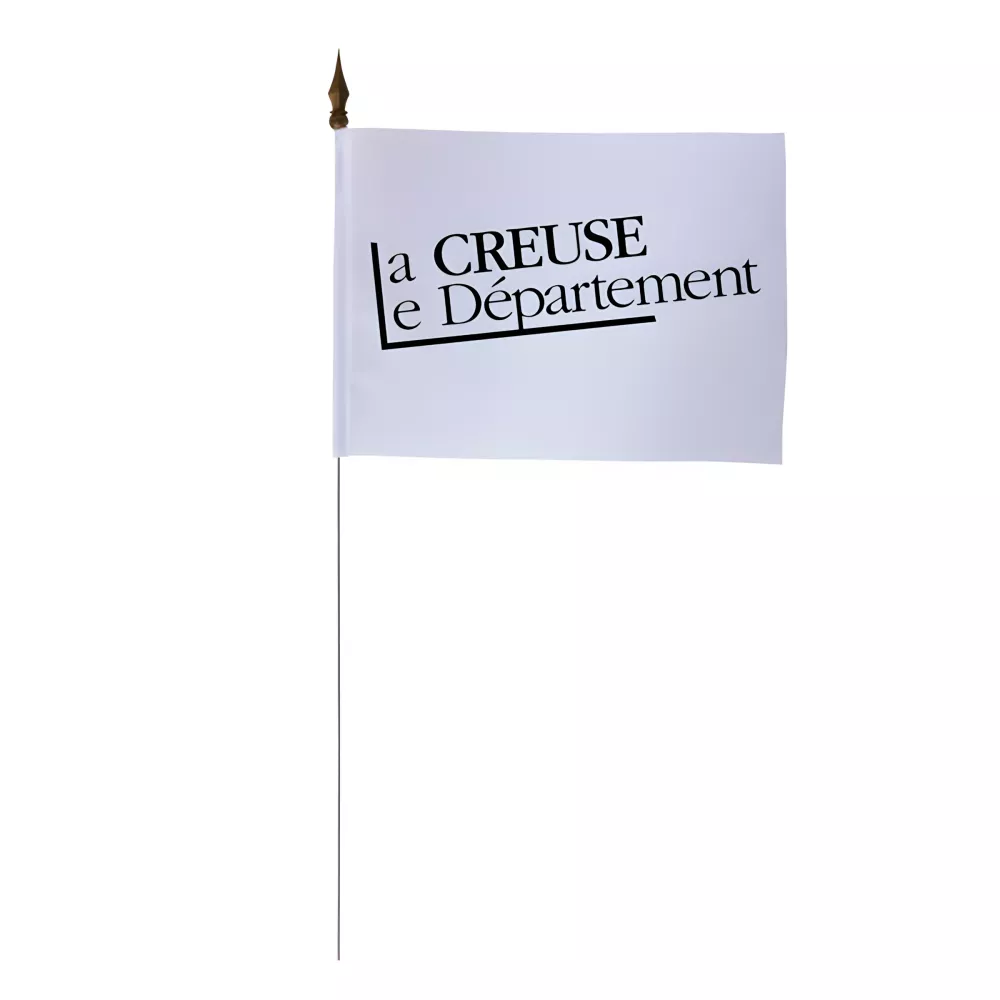 Drapeau de table Conseil Départemental Creuse 10 x 15 cm polyester Drapeau de table Conseil Départemental Creuse 10 x 15 cm polyester