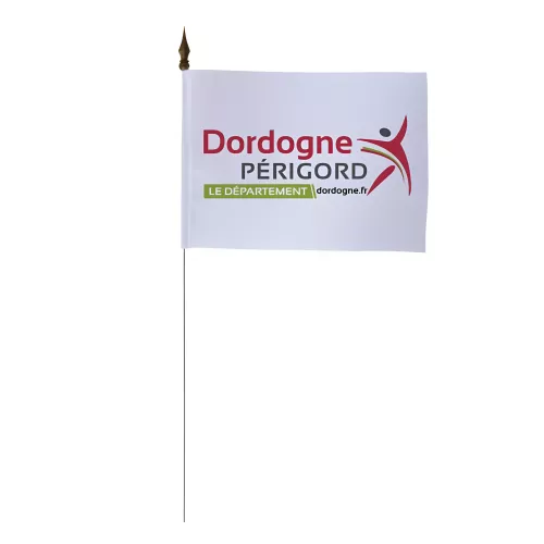 Drapeau de table Conseil Départemental Dordogne 10 x 15 cm polyester