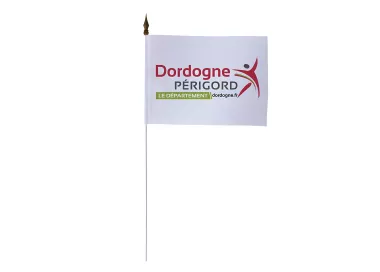 Drapeau de table Conseil Départemental Dordogne 10 x 15 cm polyester
