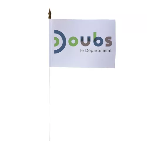Drapeau de table Conseil Départemental Doubs 10 x 15 cm polyester