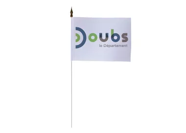 Drapeau de table Conseil Départemental Doubs 10 x 15 cm polyester
