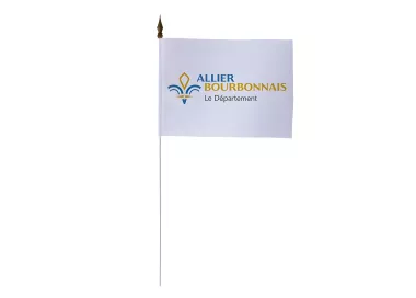 Drapeau de table Conseil Départemental Allier 10 x 15 cm polyester