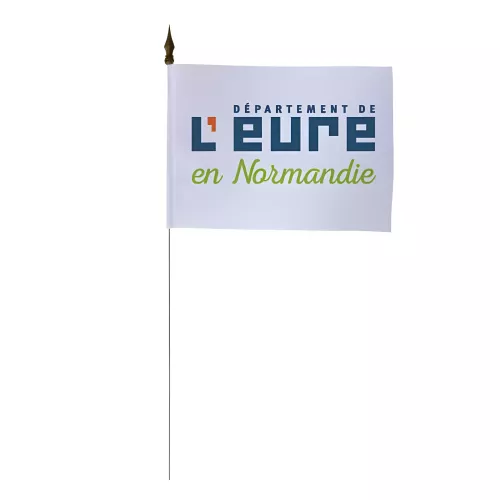 Drapeau de table Conseil Départemental Eure 10 x 15 cm polyester