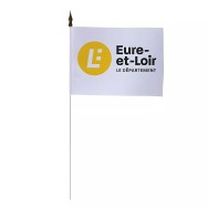 Drapeau de table Conseil Départemental Eure-et-Loir 10 x 15 cm polyester