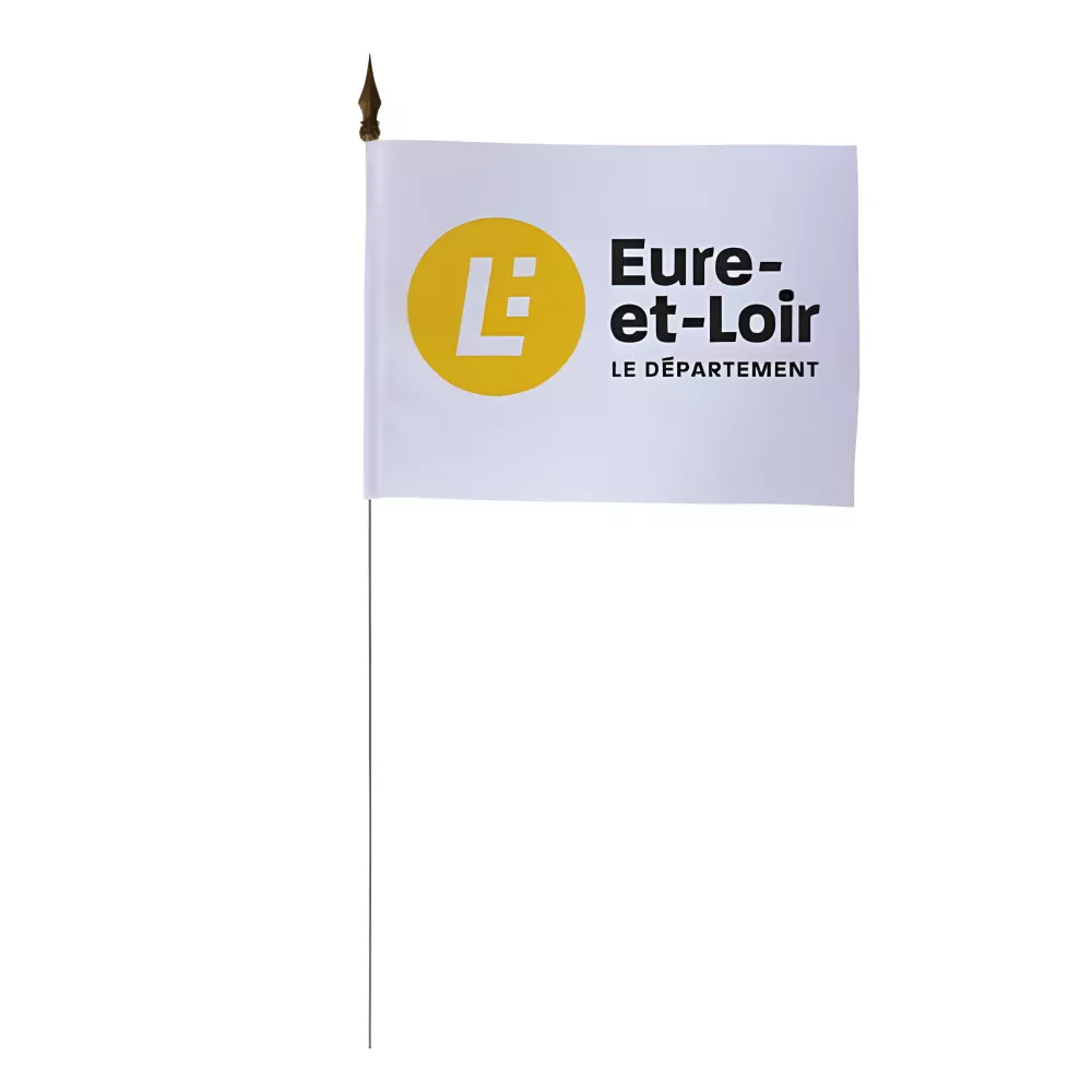 Drapeau de table Conseil Départemental Eure-et-Loir 10 x 15 cm polyester Drapeau de table Conseil Départemental Eure-et-Loir 10 x 15 cm polyester